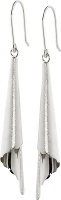 Produktbild von Paar Ohrhänger Haken Tütenform Matt 925er Sterlingsilber Ohrringe Damen 7835