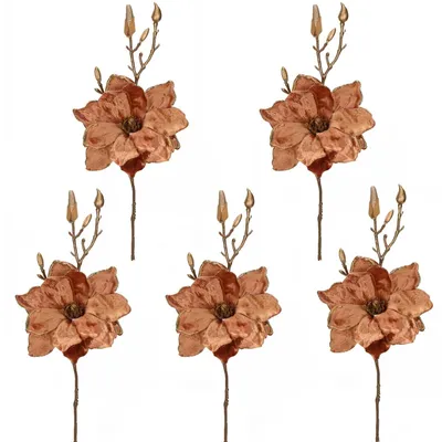 Produktbild von Solidchoice – 5 künstliche Magnolienblüten für Weihnachtsdekoration