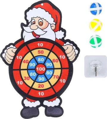 Produktbild von Kerstmann-Werfspiel für Kinder -Bälle -Klettband -Bleistift -draußen -Kerstmann-Thema -Geschenk für Jungen und Mädchen