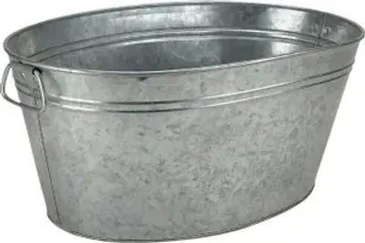 Produktbild von Große Zinkwanne, Pflanztopf, Zinkbottich, Blumentopf, Pflanzschale