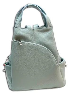 Produktbild von Florence Rucksack Damen Echtleder Cityrucksack hellblau OTF613H