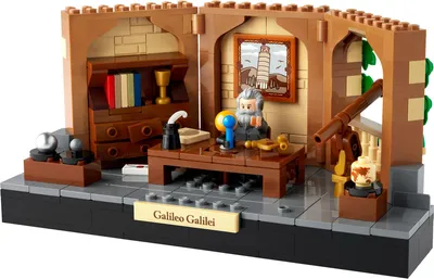 Produktbild von LEGO Bausatz 40595: Detailliertes Forschungszimmer – Hommage an Galileo Galilei. Inkl. Teleskop, Globus, Armillarsphäre & Galileo-Minifigur. Für Wissenschaftsfans, Astronomen & Historiker. 307 Teile, Kunststoff, Mehrfarbig, 425g. Maße: 10 cm hoch, 21 cm breit, 18 cm tief. Ab 18 Jahren. Inklusive informativem Booklet.