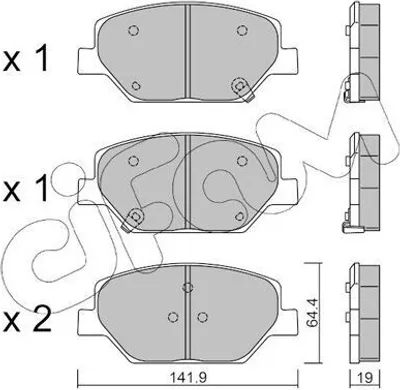 Produktbild von CIFAM Bremsbeläge Satz Vorne Bremsklötze für OPEL INSIGNIA Caravan 822-1178-0