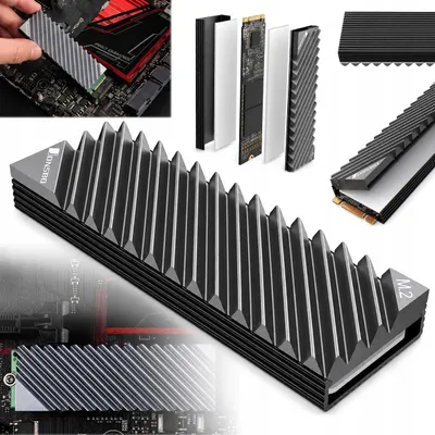 Zdjęcie produktu dla Jonsbo M.2-3 GREY, Radiator, Czarny, Szary
