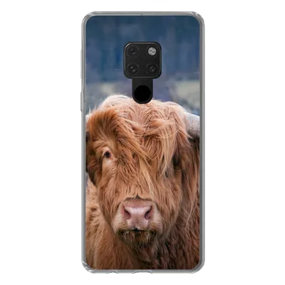 Produktbild von MuchoWow® Handyhülle Schutzhülle Hülle für Huawei P40 Lite Schottischer Highlander - Hörner - Berg Silikon Softcase Handy Hülle - Handy