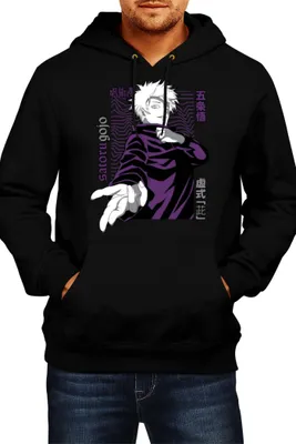 Produktbild von Herren Kapuzenpullover Japan Manga Comics Anime Jujutsu Anime Manga Kaisen Satoru Gojo 02 Var-045- Gojo 02, Man 2XL / Schwarz