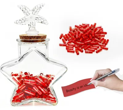 Productafbeelding van Nieuwsberichten in fles, 100 stuks, voor koppels, adventskalender 2025, cadeau, jubileum, kerst, rood