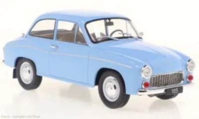 Obrázok produktu pre Model auta Syrena 105, svetlomodrej farby, rok výroby 1975.