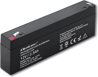 Immagine prodotto di Batteria Qoltec AGM 12V | 2,3Ah