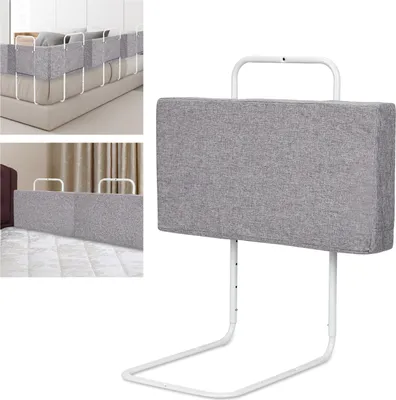 Produktbild von Hengda Kinderbettgitter Bettschutzgitter 60cm Höhenverstellbar, Rausfallschutz Babybettgitter Bettgitter für Familienbett und Kinderbett, Grau