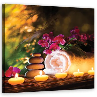 Produktbild von Leinwandbild abstraktionen - lila 60x60 cm Feeby lila wandbild bereit zum aufhängen