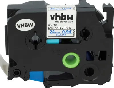 Produktbild von vhbw Schriftband-Kassette kompatibel mit Brother PT H 500 Li, P 700, 9700 PC, 9800 PCN, E 500 VP, H 500 Etiketten-Drucker 8m x 24mm Blau auf Weiß
