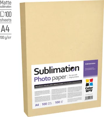 Produktbild von ColorWay Fotopapier Sublimation 100g/m², A4, 100 Blatt.