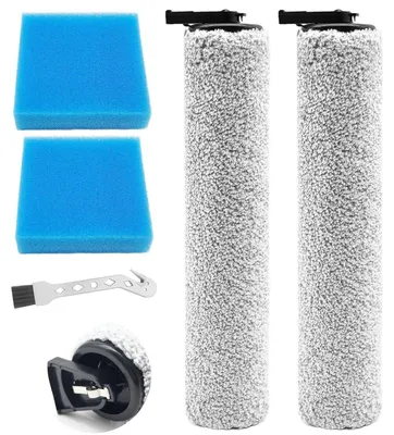 Produktbild von Ersatzteil-Set für Eureka NEW400/New400 Gen2 Nass- und Trockensauger: 2x Bürstenrolle, 2x Wattefilter, 1x Reinigungsbürste