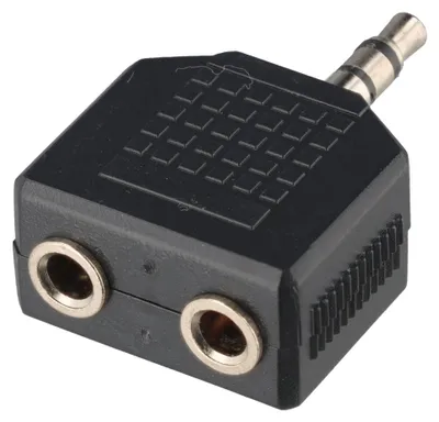 Produktbild von Goobay 11104 Audio Adapter 3.5mm Klinke Stecker -> 2x 3.5mm Buchse schwarz