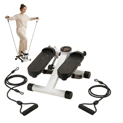 Obrázek produktu pro Vidacharmy Hydraulický mini stepper s odporovými pásky, tichý stepper s LCD displejem, kompaktní fitness stepper pro domácí použití, schodový
