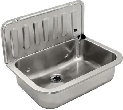 Produktbild von Nirosta Ausgussbecken Edelstahl inkl. Ablaufventil, Verschlussstopfen und Kette 495 x 325mm
