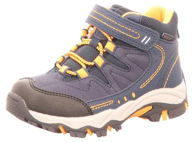 Produktbild von Sneakers Jungen-Allwetterstiefel gefüttert Blau-Schwarz-Orange-Gelb, Farbe:blau, EU Größe:26