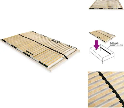Produktbild von vidaXL Lattenrost mit 28 Latten 7 Zonen 100 x 200 cm -  Betten & Bettgestelle