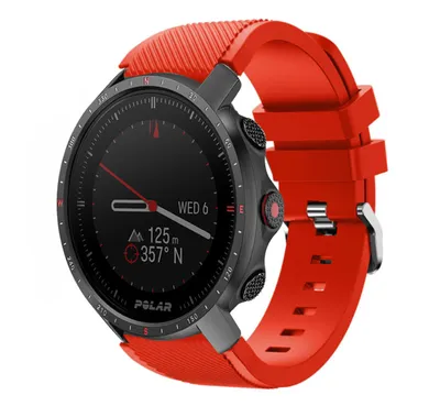Produktbild von Strap-it Polar Grit X Pro Twill Silikonarmband (Rot)