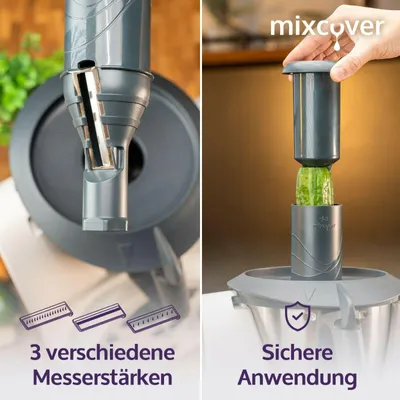 Produktbild von mixcover Spiralschneider Gemüsenudeln schneiden kompatibel mit Thermomix TM31
