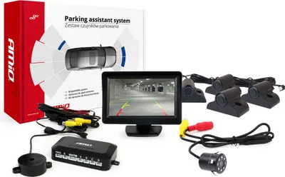 Zdjęcie produktu dla AMiO Parking Assist TFT01 4,3" z kamerą HD-307-IR z 4 czujnikami czarny Ciężarówka