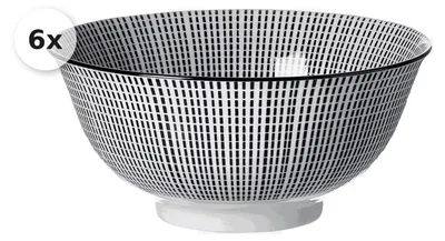 Produktbild von Müslischale 15,5cm 6er Set Takeo Stripes