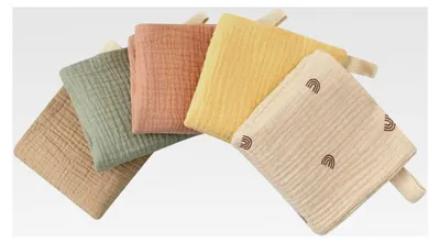 Produktbild von Musselintücher für Babys, Neugeborene, Unisex, Lätzchen, 100% Baumwolle, Mehrfarbig, 5 Stück