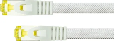 Image de Python 8070PY-010W Python Patchkabel m. Cat.7 Rohkabel Nylongefl. weiß 1m