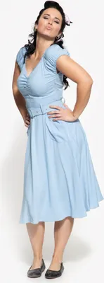 Produktbild von Queen Kerosin Swing Blue Damen Kleid Grösse: XL