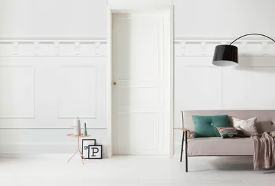 Produktbild von Digitaldruck Vlies Fototapete - White Panel - Größe 400 x 250 cm