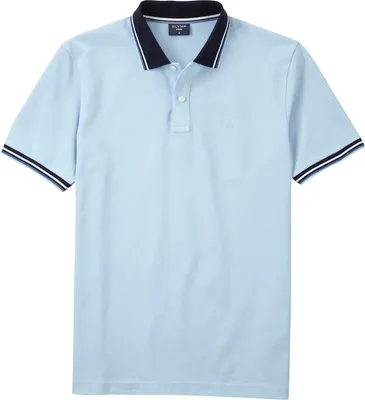 Produktbild von Olymp Herren Polohemd mit klassischem Kragen und Knopfleiste, Kurzarm, in Blau, Größe XL