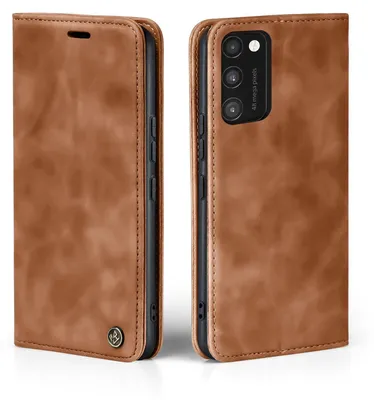 Produktbild von Handy Hülle für Samsung Galaxy A41 Klapphülle Bookcase Flip Cover Handy Tasche Etui Farbe: Hellbraun