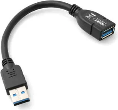 Produktbild von System-S USB 3.0 Typ A (male) auf USB 3.0 Typ A (female) Ladekabel Datenkabel Verlängerungskabel 10 cm