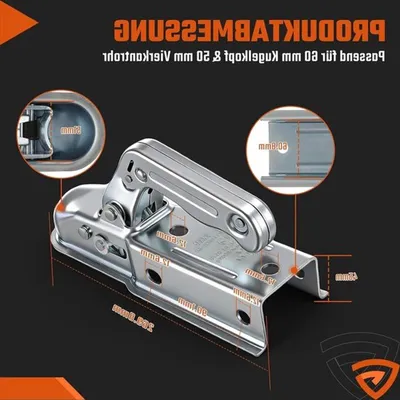 Kugelkupplung 1400 kg, universelle Anhängerkupplung mit Pull Muzzle Hanger, 50 x 60 mm für sicheren Transport