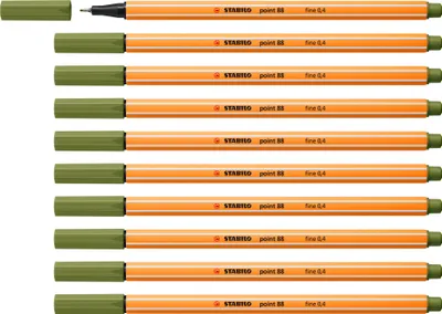 Produktbild von STABILO Fineliner -  point 88 - 10er Pack - moosgrün