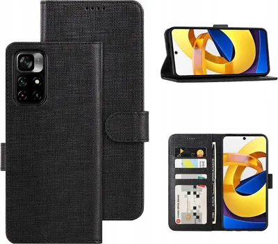 Obrázok produktu pre ČIERNE puzdro pre telefón POCO M4 PRO s klopkou