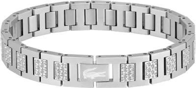 Produktbild von LACOSTE Metropole Herrenarmband 2040635, Edelstahl, Kristall, stahlfarben
