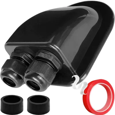 Productafbeelding van Zonnekabel invoer - Kabeldoorvoer - Zonnepaneel Installatie - IP68 Waterdicht - 3-12 mm Kabel - Zwart