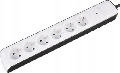 Zdjęcie produktu dla Hama P2223764, 3 m, Wewnętrzna, Typu E, Pleciony, Syntetyk, Czarny, Biały