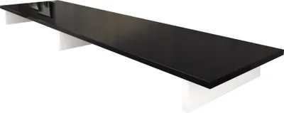 Produktbild von Vladon TV-Aufsatz Game,  Germany, Aufsatz für TV-Boards zur Erhöhung, Weiß matt/Schwarz Hochglanz (138,5 x 9,5 x 34,5 cm)