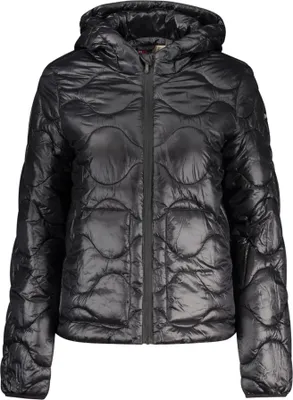 Produktbild von Elegante Damenjacke Schwarz mit Kapuze und Kontrastdetails - Neu!