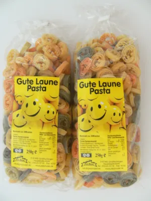 Produktbild von Streuteile Gute Laune aus Nudelteig, 2X 250 g, Nudeln, Pasta, Dekoration, Delikatesse, lächeln