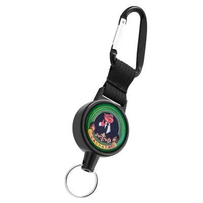 Produktbild von CAUDATA 2 GRÜN Schlüsselrolle 70cm ausziehbar - Jojo Schlüsselband Einziehbarer Kartenhalter Ausweis Clip Halter Schlüssel Zipper