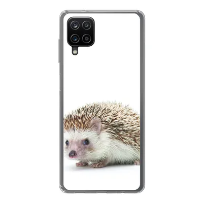 Produktbild von MuchoWow® Handyhülle Schutzhülle Hülle für Samsung Galaxy A12 Igel - Tiere - Weiß Silikon Softcase Handy Hülle - Bild