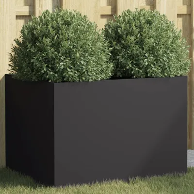 Obrázek produktu pro Truhlík cortenová ocel Ocel/Černý / 1 ks / 62 x 47 x 46 cm