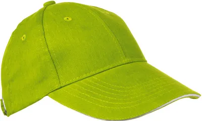 Produktbild von Baumwoll-Basecap 6 Panel heavy-brushed Baumwolle / Farbe: apfelgrün