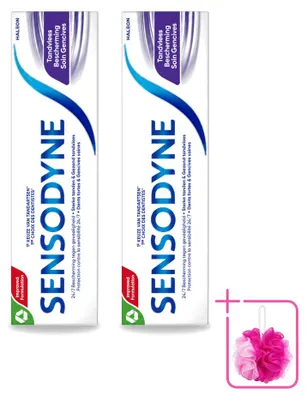 Immagine prodotto di 2 tubetti di dentifricio Sensodyne Gum Protection - per la cura delle gengive - 75 ml - confezione risparmio - 2 pezzi