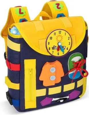 Obrázek produktu pro ASKSA Montessori Busy Board Toy - Knížka tichých aktivit pro trénink jemné motoriky, pro děti od 1, 2, 3 let, děti(Yellow)