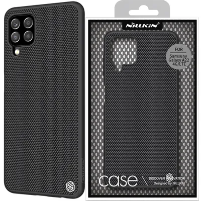 Zdjęcie produktu dla Nillkin Textured Case Wytrzymałe Wzmocnione Etui Z Żelową Ramką I Nylonem Na Tyle Samsung Galaxy A22 4G Czarny